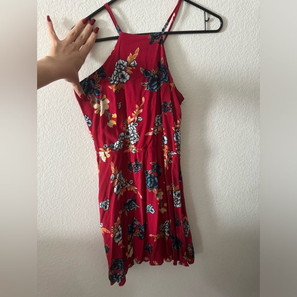 ♥️ 5x$15 Red floral mini dress